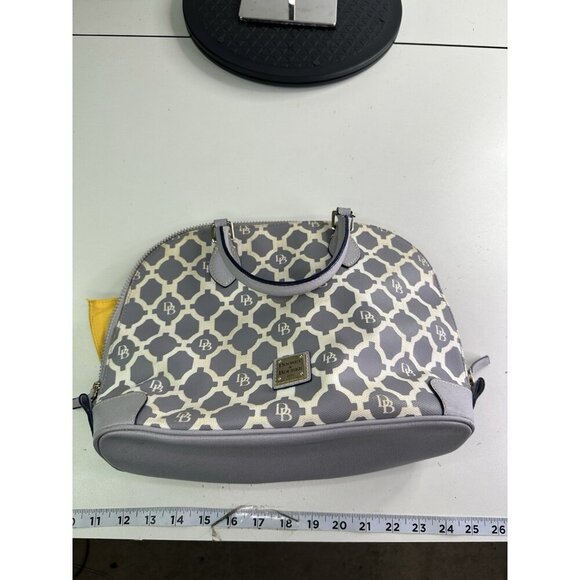 Dooney & Bourke Sanibel Gray Lattice Design Satchel Bag - Picture 11 of 12